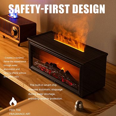 Aromatherapy Fireplace Shape Oil Diffuser with Remote control for Home Office