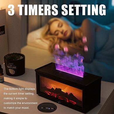 Aromatherapy Fireplace Shape Oil Diffuser with Remote control for Home Office