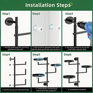 Kaelin Home Rotating Window Plant Shelves