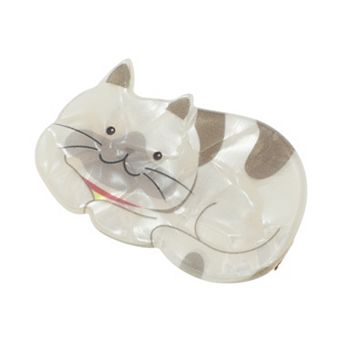Lovely Cartoon Cat Hair Clips for Home Beige Brown 1 pc