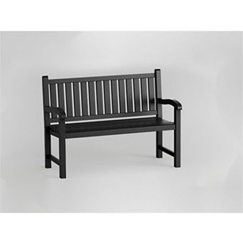 Outdoor Double Chair with Ergonomic Backrest, Weatherproof PP, Round Armrest, Heavy-Duty