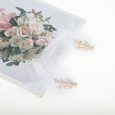 Forest Feathers Hair Clip White 2 Pcs