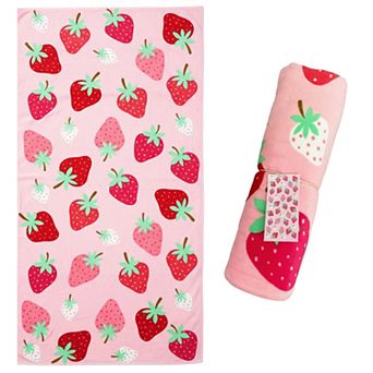 Strawberry Patch 100% Cotton Beach Towel