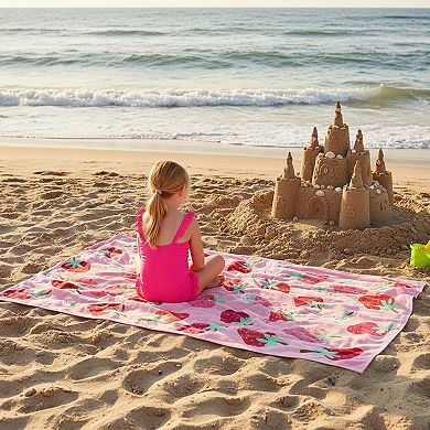 Strawberry Patch 100% Cotton Beach Towel