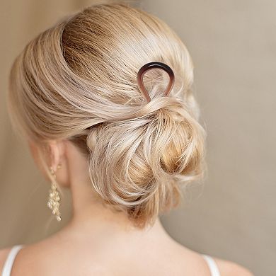 Wave U-shaped Hair Pin for Women 4.92"x1.38" 1 Pc