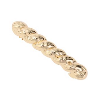 Elegant Twist Hair Clips for Home Gold Tone 1 pc