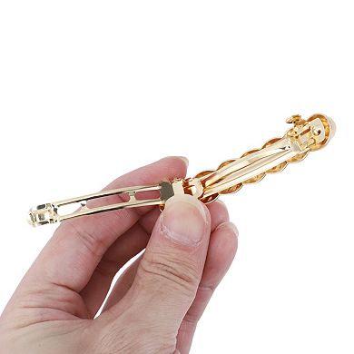 Elegant Twist Hair Clips for Home Gold Tone 1 Pc