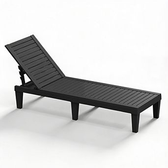 Adjustable Reclining Lounge Chair with 5-Position Backrest, Foldable, Weatherproof, Ergonomic