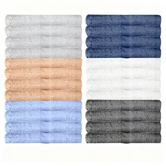 24 Pack Multicolour Cotton Extra Absorbent Face Towels Soft Quick Dry Washcloths For Bathroom
