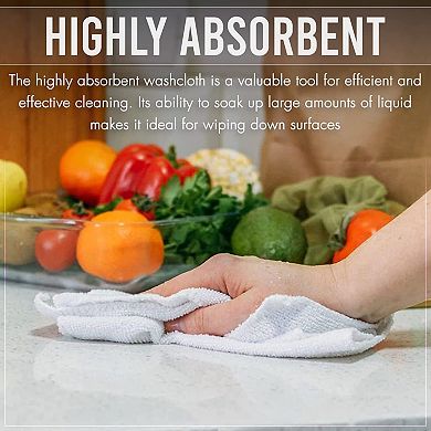 24 Pack Multicolour Cotton Extra Absorbent Face Towels Soft Quick Dry Washcloths For Bathroom