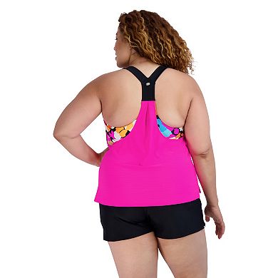 Plus Size ZeroXposur Wide Strap Twofer Swim Top