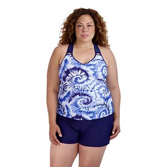 Plus Size ZeroXposur Keyhole Action Tankini Swim Top