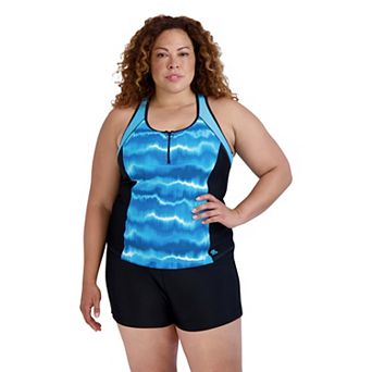 Plus Size ZeroXposur Scuba Tankini Swim Top