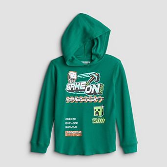 Boys 4-12 Jumping Beans® Game On Minecraft Graphic Thermal Hoodie