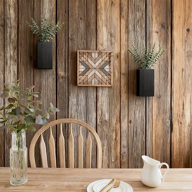 Kaelin Home 2 Pack Wood Wall Planter Vase