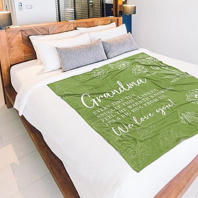 60" x 50" Throw Blanket Birthday Mother's Day Gifts for Grandma