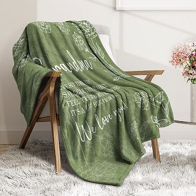 60" x 50" Throw Blanket Birthday Mother's Day Gifts for Grandma