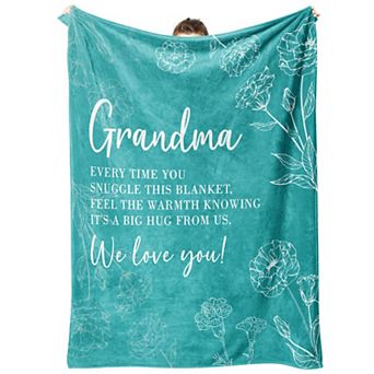 60" x 50" Throw Blanket Birthday Mother's Day Gifts for Grandma