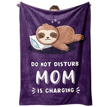 60" x 50" Funny Sloth Blanket Mother's Day Gifts for Mom