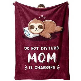 60" x 50" Funny Sloth Blanket Mother's Day Gifts for Mom