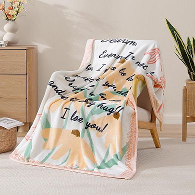 60" x 50" Throw Blanket Birthday Mother's Day Gifts