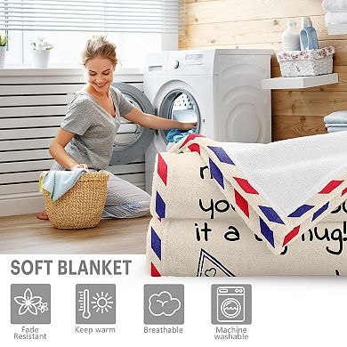 60" x 50" Throw Blanket Mother's Day Anniversary Gifts for Mom