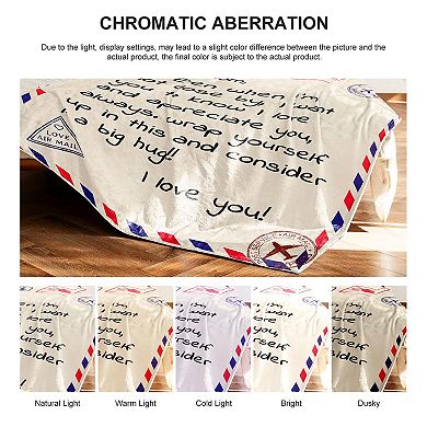 60" x 50" Throw Blanket Mother's Day Anniversary Gifts for Mom