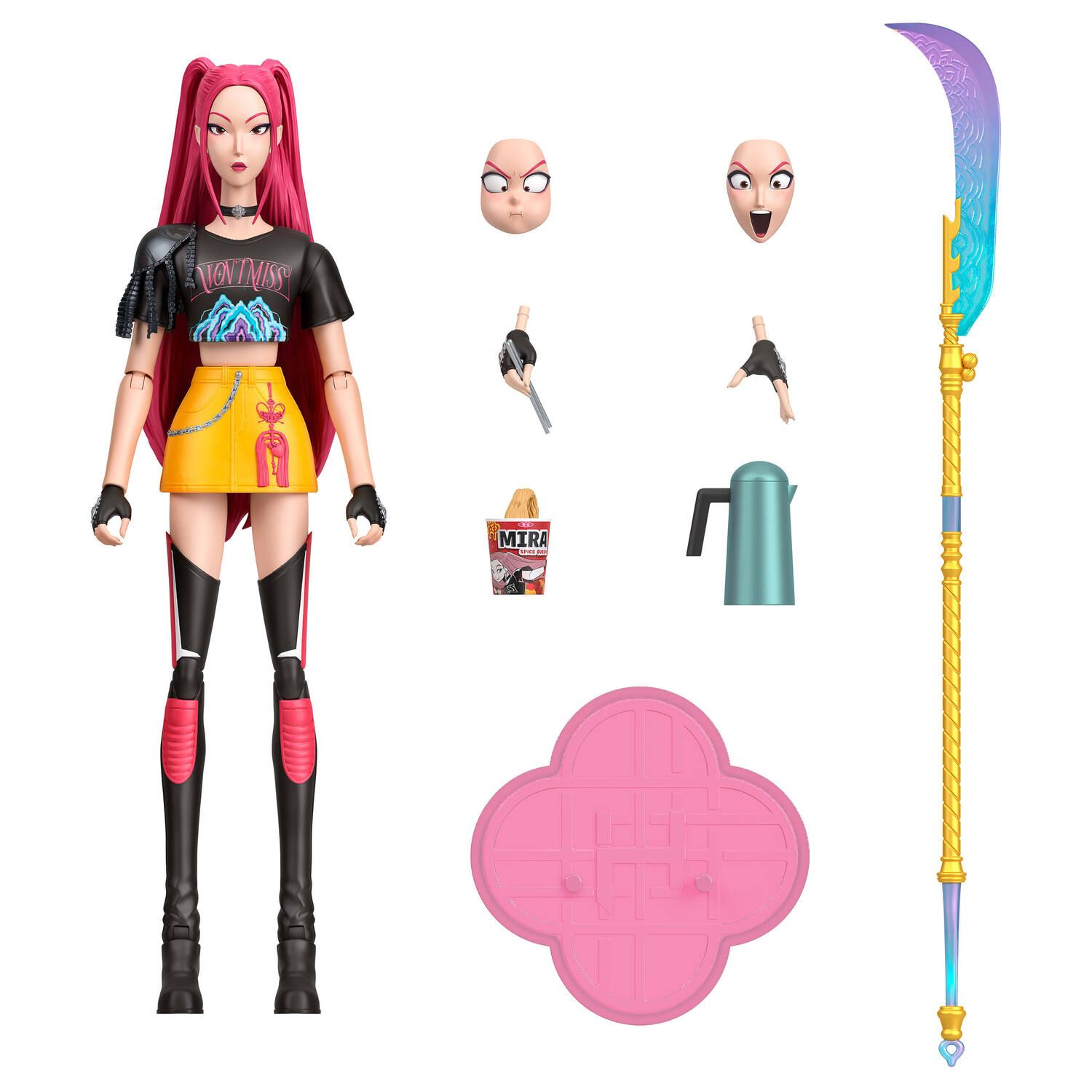 Детская фигурка Mattel K-Pop Demon Hunters HUNTR/X Mira 6-inch Action Figure with Accessories & Swappable Features — фото 1