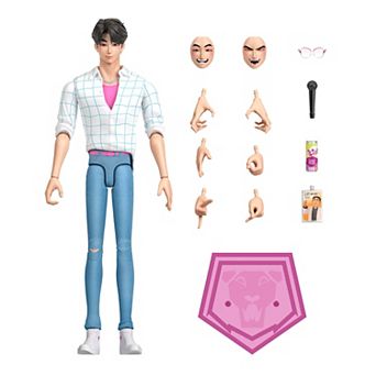 Mattel KPop Demon Hunters Jinu 6.7-inch Action Figure with Accessories & Swappable Faces & Hands