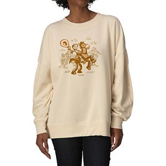 Women's Disney / Pixar's Toy Story 5 Jessie & Bullseye Oversized Fleece Crew Sweatshirt