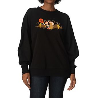 Women's Disney / Pixar's Toy Story 5 Jessie & Bullseye Oversized Fleece Crew Sweatshirt