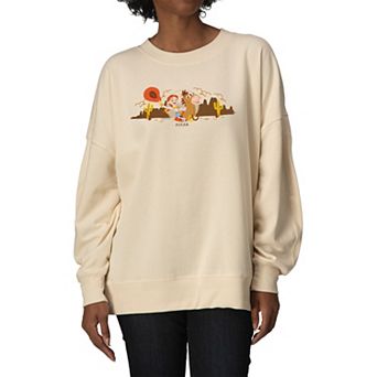 Women's Disney / Pixar's Toy Story 5 Jessie & Bullseye Oversized Fleece Crew Sweatshirt