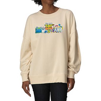 Women's Disney / Pixar's Toy Story 5 Character Lineup Oversized Fleece Crew Sweatshirt