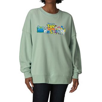 Women's Disney / Pixar's Toy Story 5 Character Lineup Oversized Fleece Crew Sweatshirt