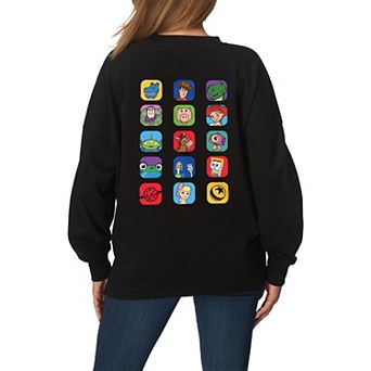 Women's Disney / Pixar's Toy Story 5 Character Icons Oversized Fleece Crew Sweatshirt