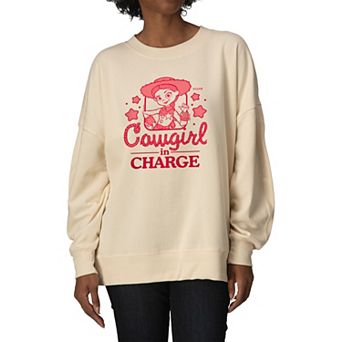 Women's Disney / Pixar's Toy Story 5 Jessie Cowgirl in Charge Oversized Fleece Crew Sweatshirt