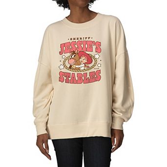 Women's Disney / Pixar's Toy Story 5 Sheriff Jessie's Stables Oversized Fleece Crew Sweatshirt