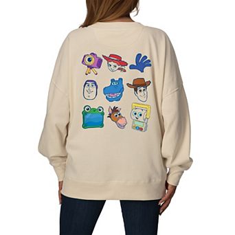 Women's Disney / Pixar's Toy Story 5 Characters Oversized Fleece Crew Sweatshirt