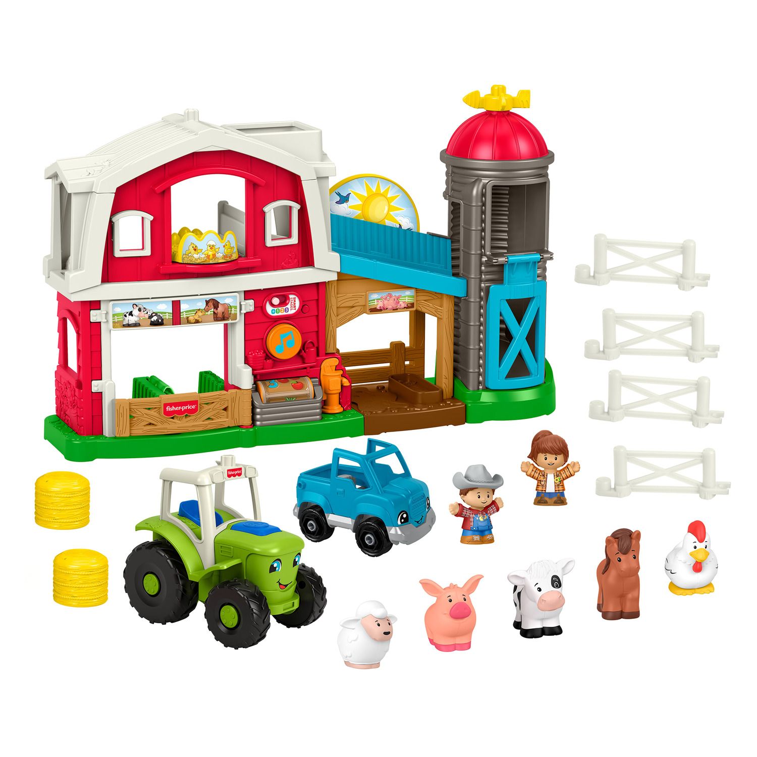 Детский игровой набор Fisher-Price Little People 7 pc Caring Fun Animal Farm Playset