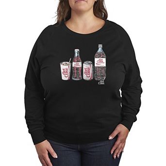 Women's Plus Diet Coke Lineup Vintage French Terry Long Sleeve Tee