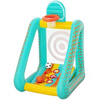 Bestway 3-in-1 Inflatable Yard Game Basketball, Soccer & Skee Toss Outdoor Play Toy