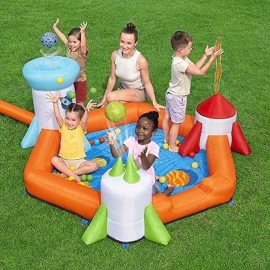 Bestway H2OGO! Inflatable Mega Play Center - 85-Inch Spaceship Ball Pit & Foam Rockets