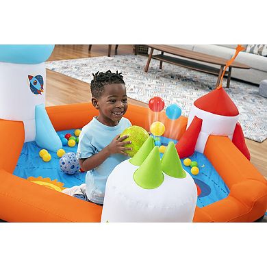 Bestway H2OGO! Inflatable Mega Play Center - 85-Inch Spaceship Ball Pit & Foam Rockets