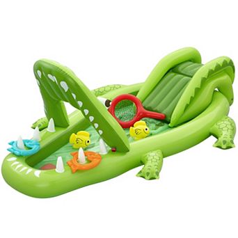 Bestway H2OGO! Inflatable Water Play Center - Alligator Shaped, Splash & Wade