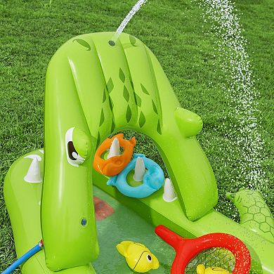 Bestway H2OGO! Inflatable Water Play Center - Alligator Shaped, Splash & Wade