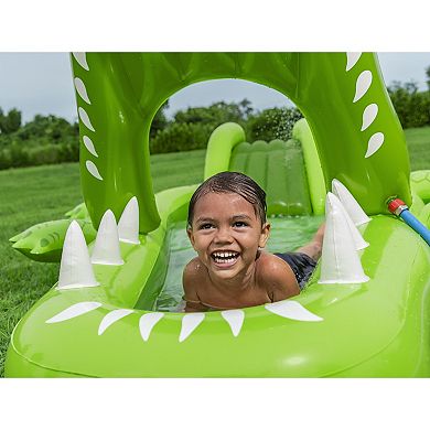 Bestway H2OGO! Inflatable Water Play Center - Alligator Shaped, Splash & Wade