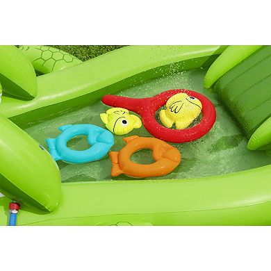 Bestway H2OGO! Inflatable Water Play Center - Alligator Shaped, Splash & Wade