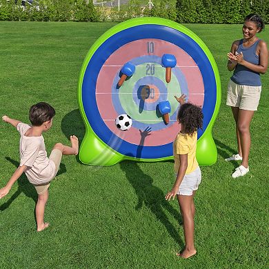 Bestway Inflatable Yard Game 2-In-1 Giant Ax Throwing Dart Board & Soccer Target