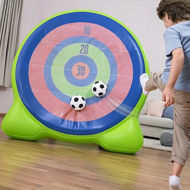 Bestway Inflatable Yard Game 2-In-1 Giant Ax Throwing Dart Board & Soccer Target