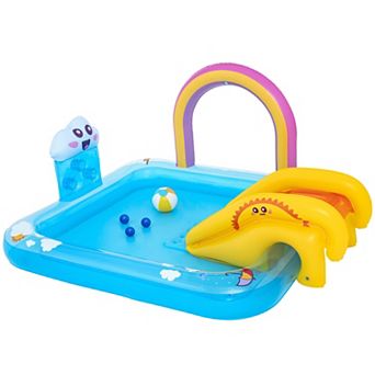 Bestway H2OGO! Inflatable Water Play Center Pool with Slide, Sprinkler Arch & Game Balls